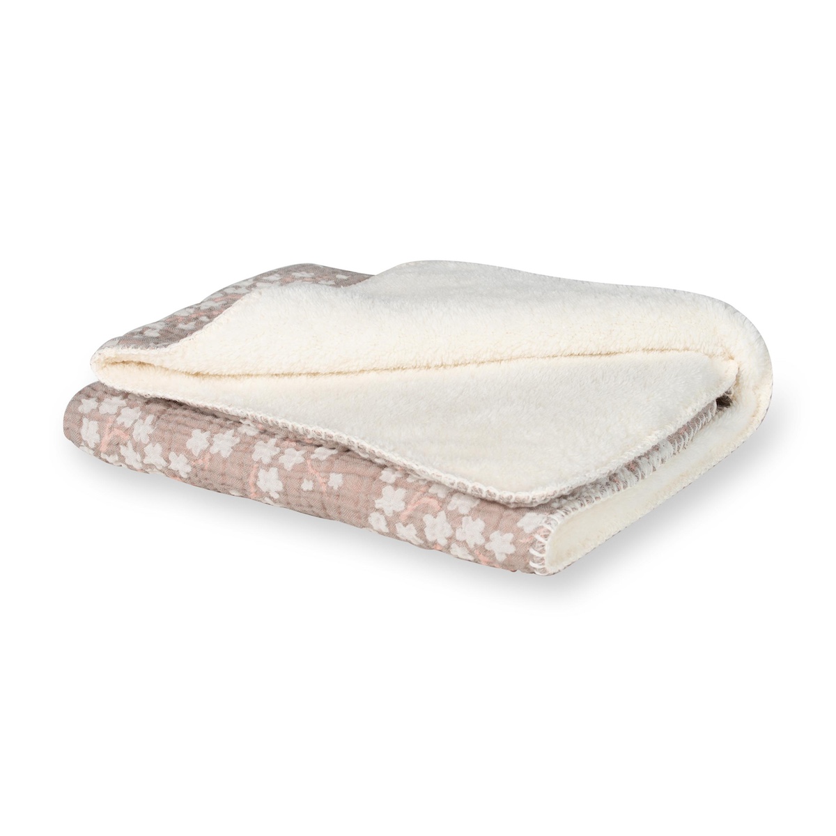 Manta teddy 65x80cm NATURAL Quax blossom