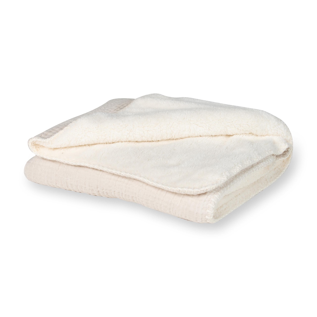 Manta teddy 65x80cm NATURAL Quax clay