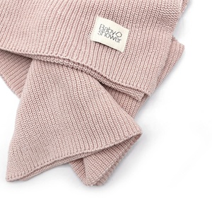 Manta TRICOT Babyshower canalé nude powder