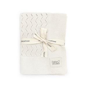 Manta tricot CLASSIC Babyshower ivory