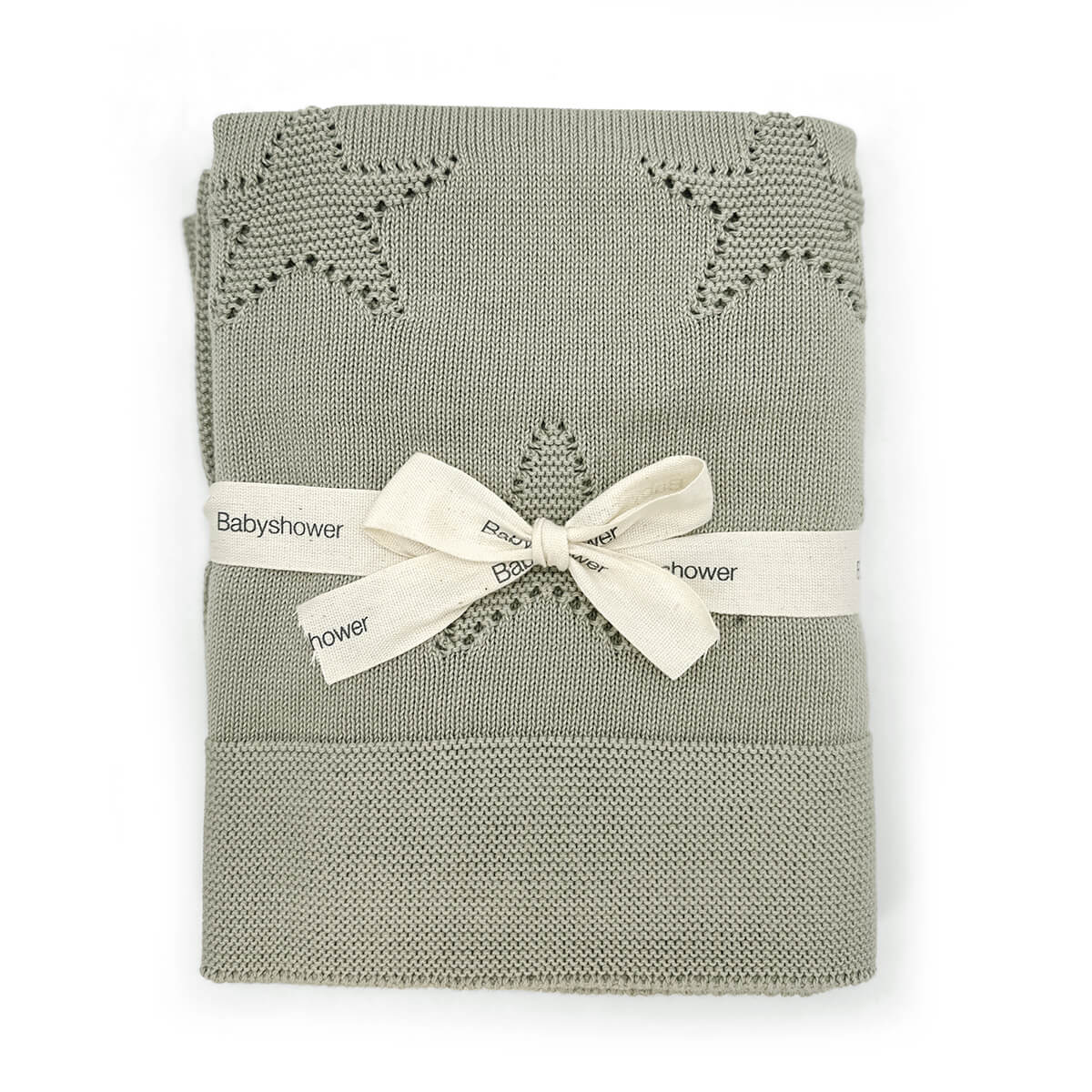 Manta tricot STAR Babyshower canalé dune