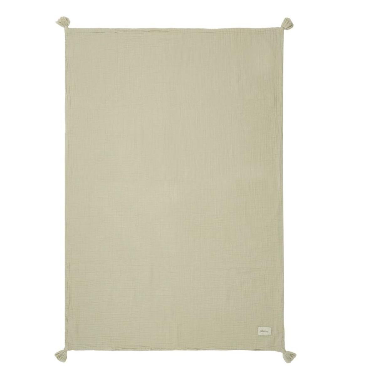 Manta verano 65x100cm WABI SABI Nobodinoz green matcha