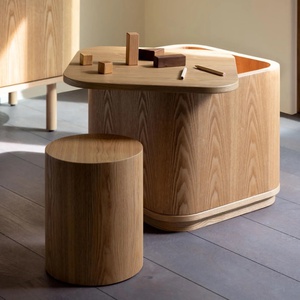 Mesa infantil almacenaje YUME Quax fresno natural