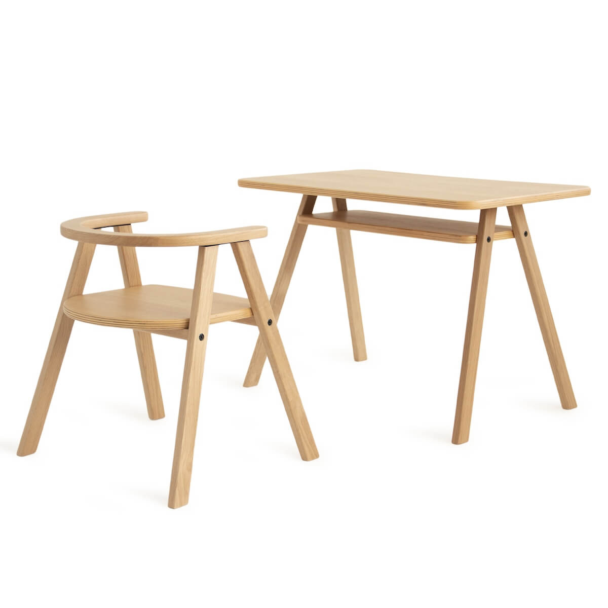 Mesa infantil GROWING GREEN Nobodinoz natural oak