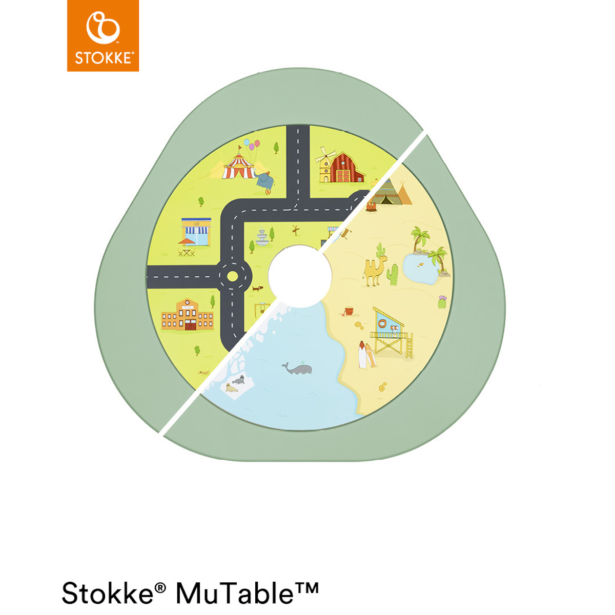 Mesa juegos MUTABLE V2 Stokke clover green