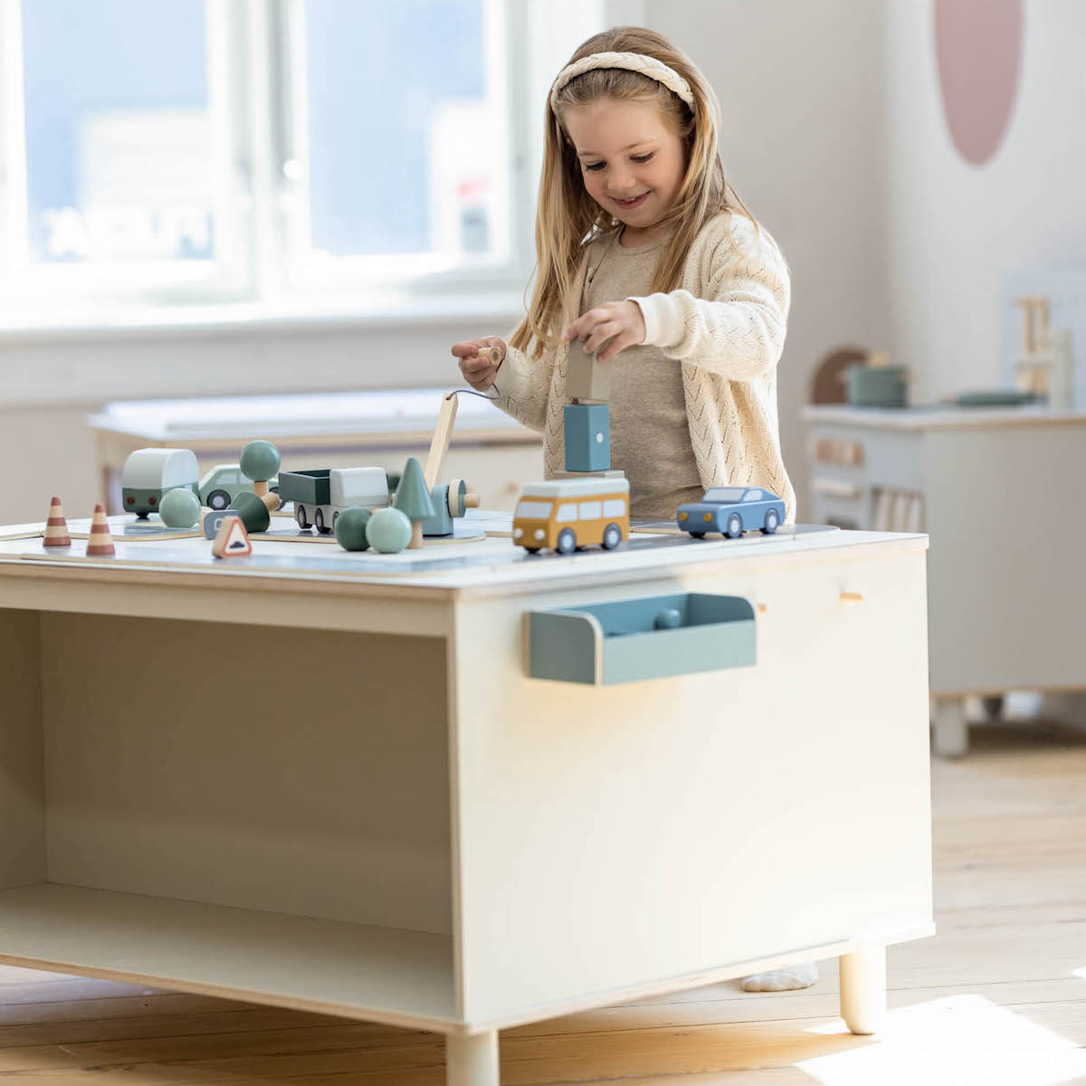 Mesa juegos PLAY Flexa warm grey