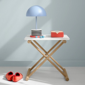 Mesita de noche alta CAMP Oliver Furniture blanco-roble