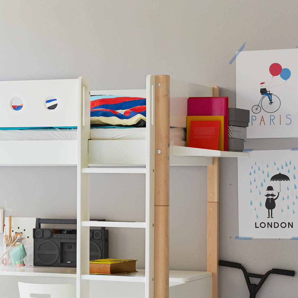 Mesita de noche colgante cama CLICKON WHITE Flexa