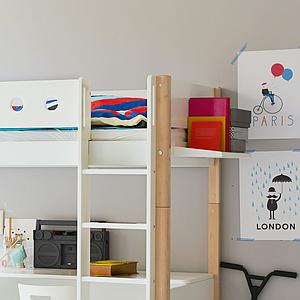 Mesita de noche colgante cama CLICKON WHITE Flexa