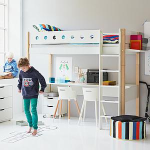Mesita de noche colgante cama CLICKON WHITE Flexa