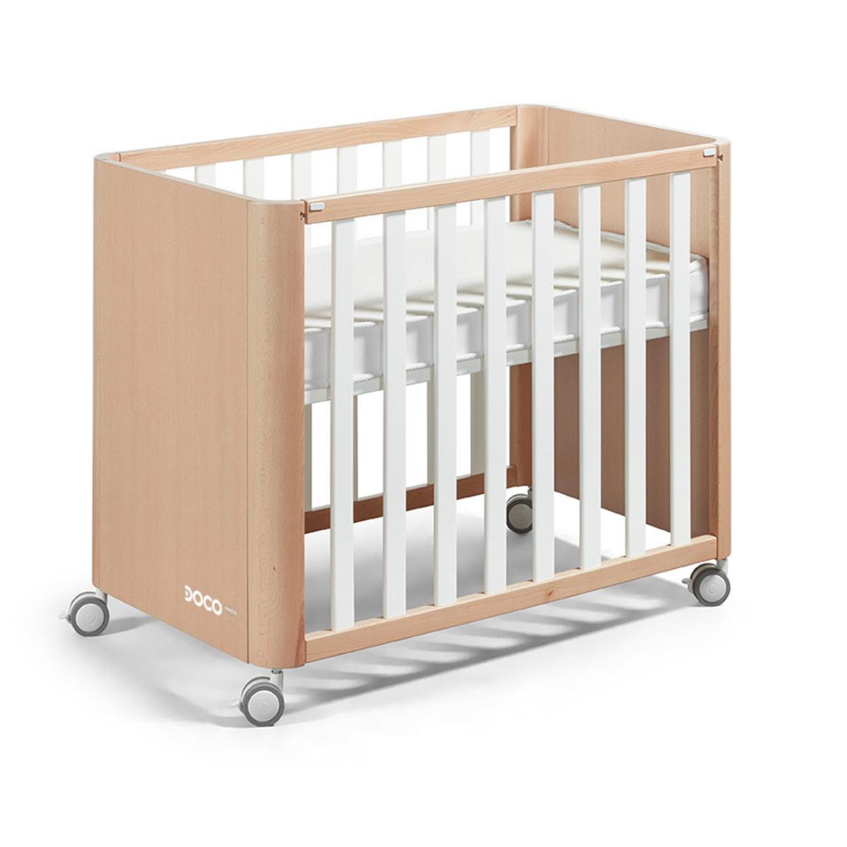 Minicuna colecho-colchón 50x90cm DOCO Sleeping Wood Cotinfant blanco-natural