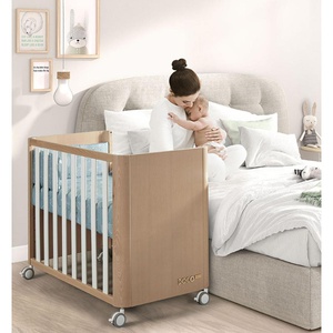 Minicuna colecho-colchón 50x90cm DOCO Sleeping Wood Cotinfant blanco-natural