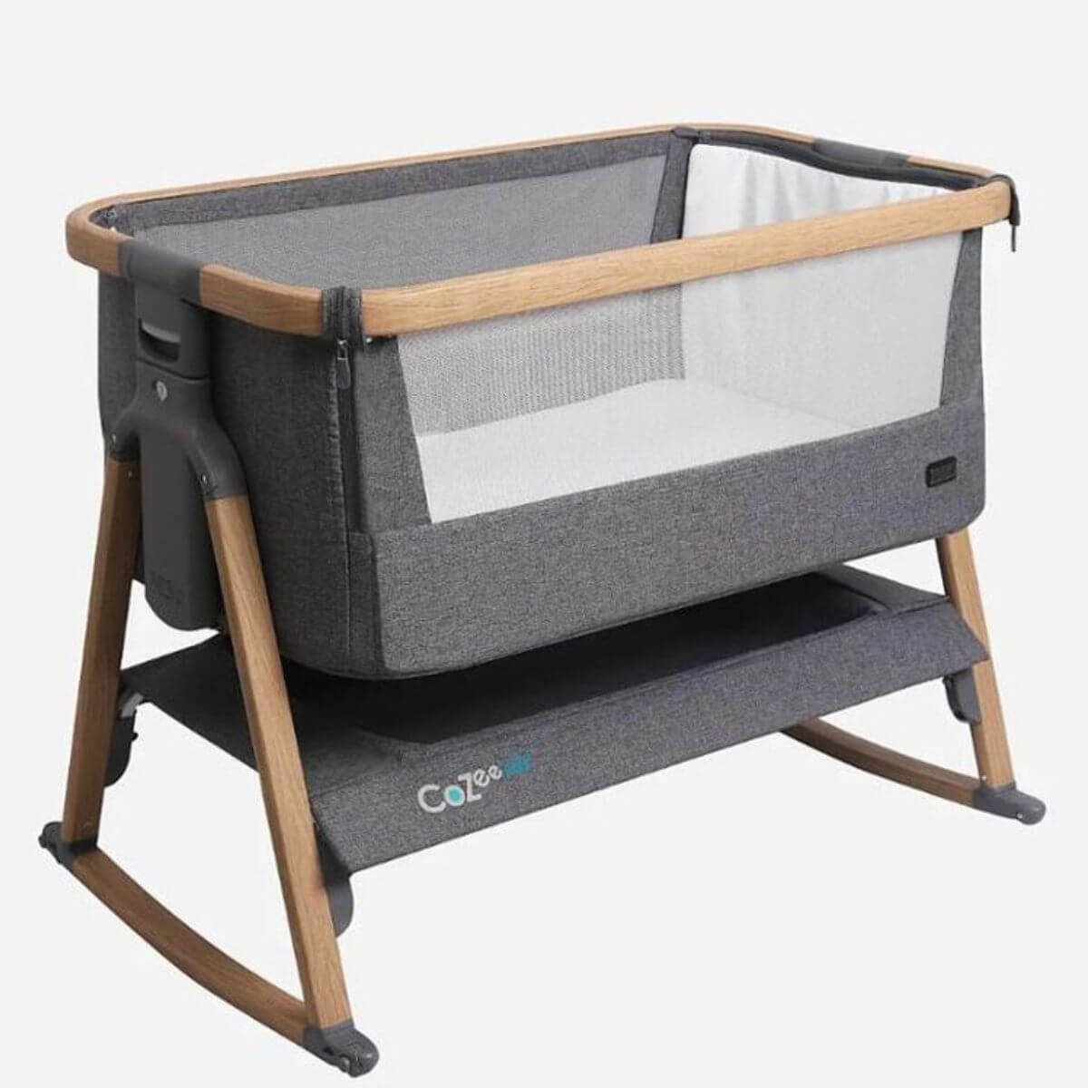 Minicuna colecho COZEE Air Tutti Bambini roble-antracita lunares