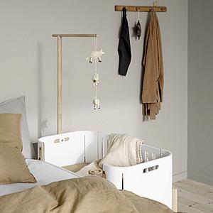 Minicuna evolutiva 42x82cm WOOD Oliver Furniture blanco-roble