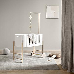 Minicuna evolutiva 42x82cm WOOD Oliver Furniture blanco-roble