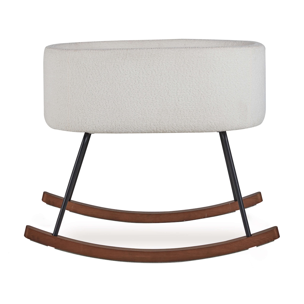 Minicuna mecedora DE LUXE Quax bouclé crema