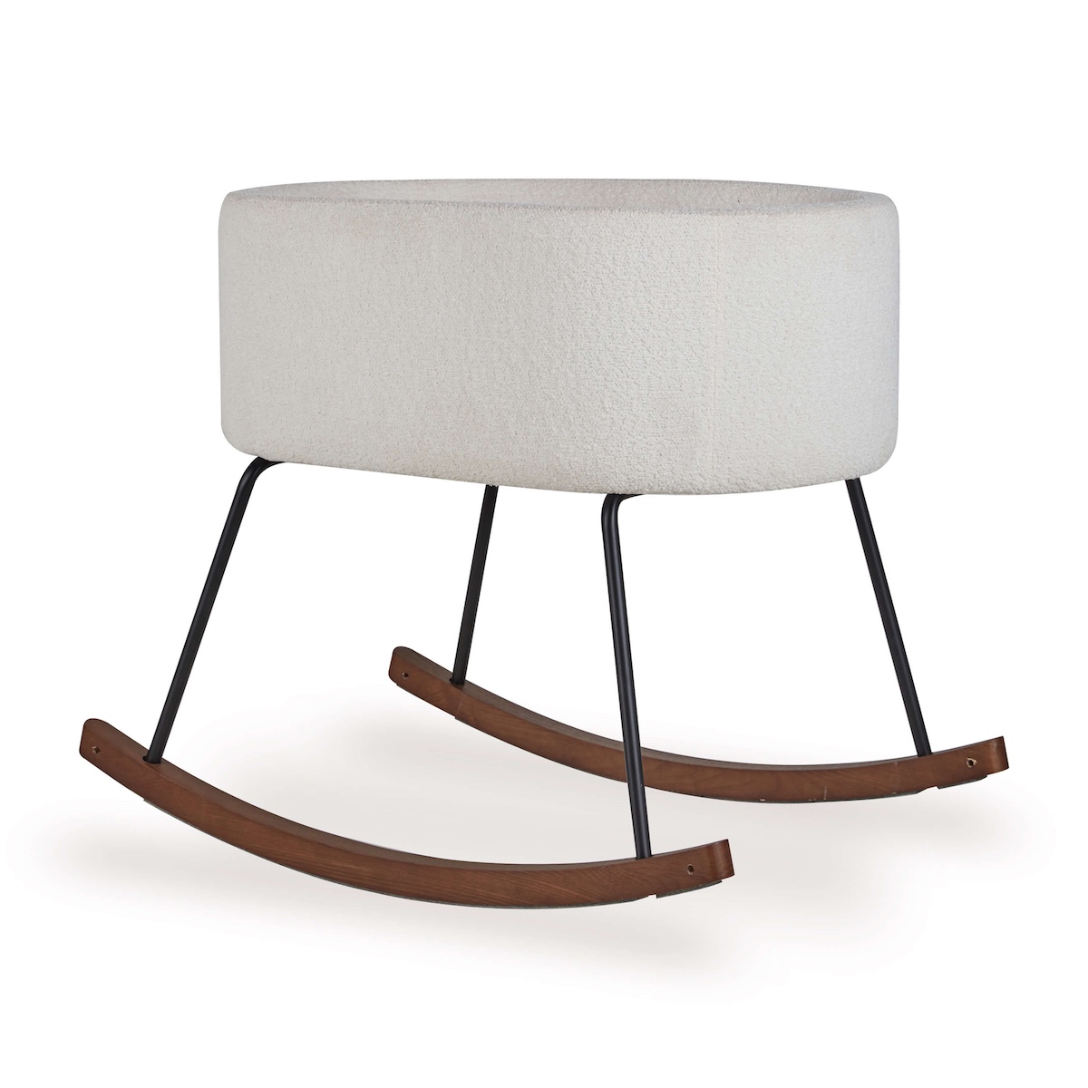 Minicuna mecedora DE LUXE Quax bouclé crema