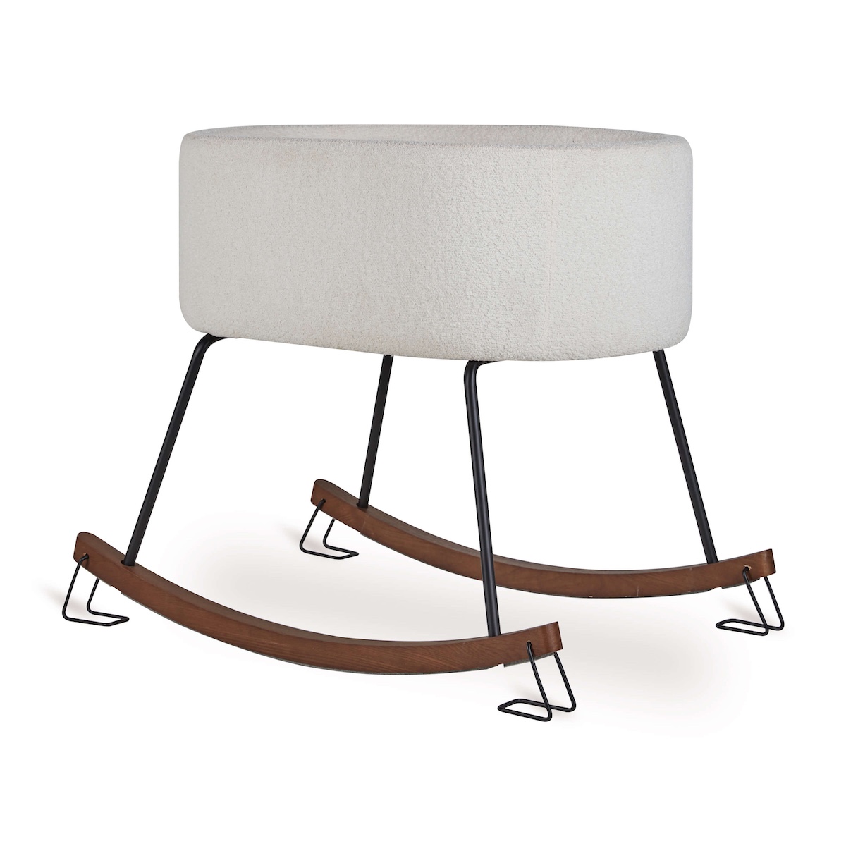 Minicuna mecedora DE LUXE Quax bouclé crema
