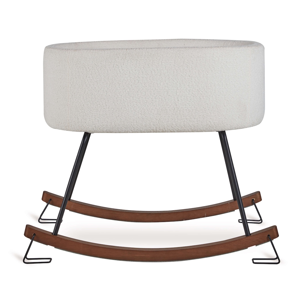 Minicuna mecedora DE LUXE Quax bouclé crema