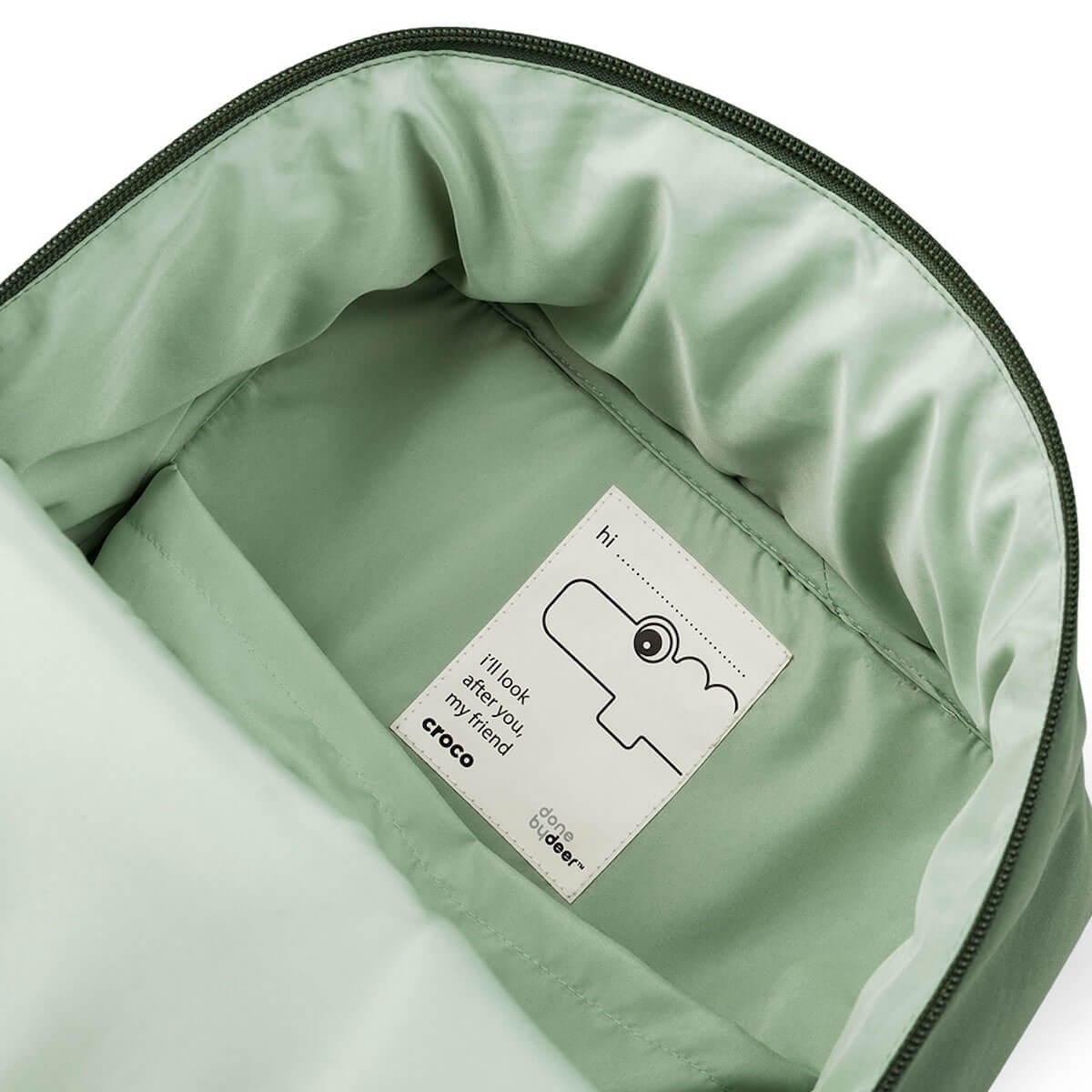 Mochila acolchada CROCO Done by Deer green