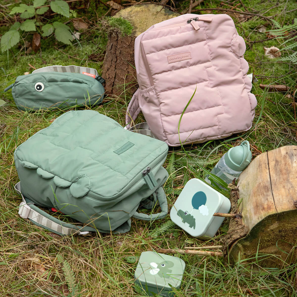 Mochila acolchada CROCO Done by Deer green