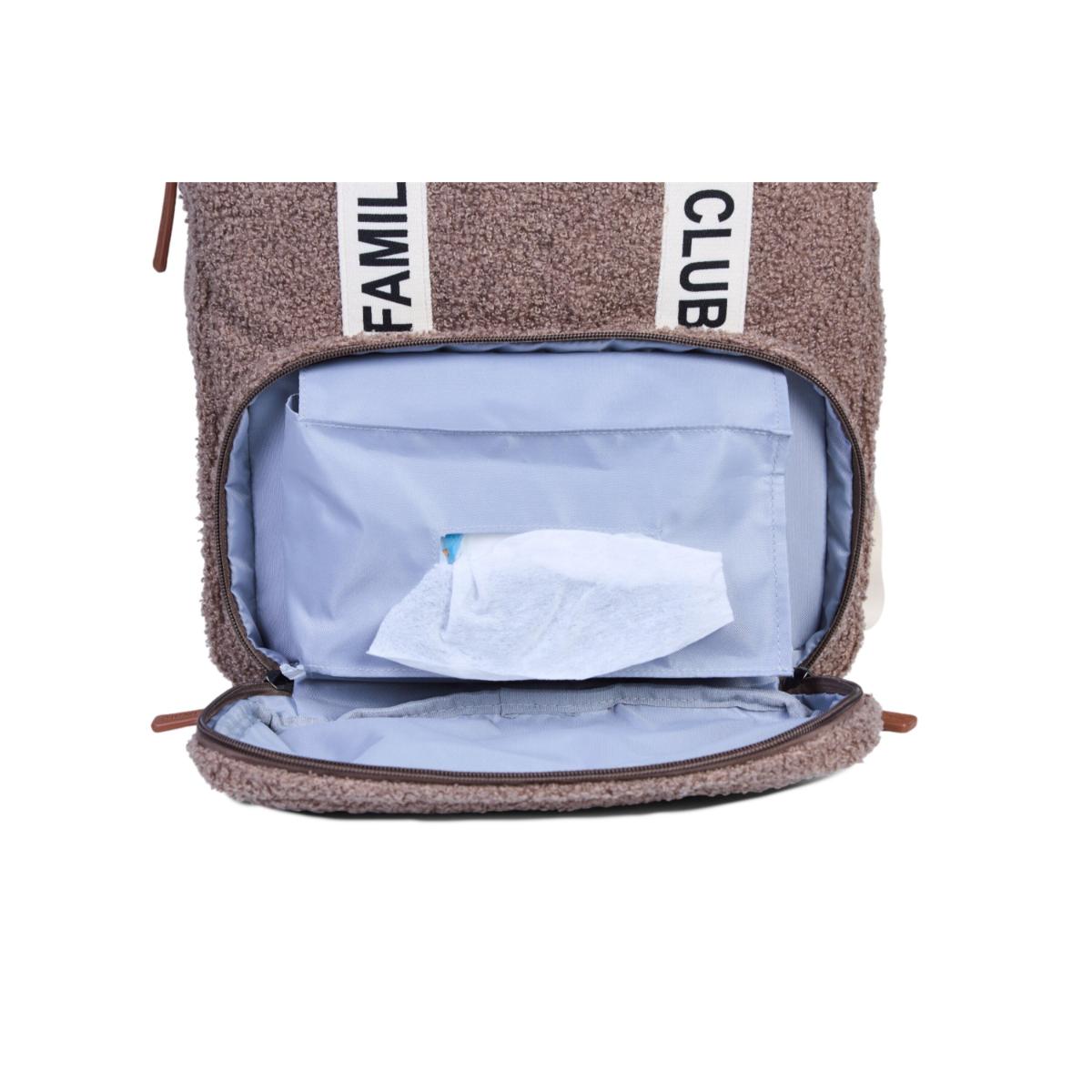 Mochila cambiador FAMILY CLUB SIGNATURE Childhome Teddy soft brown