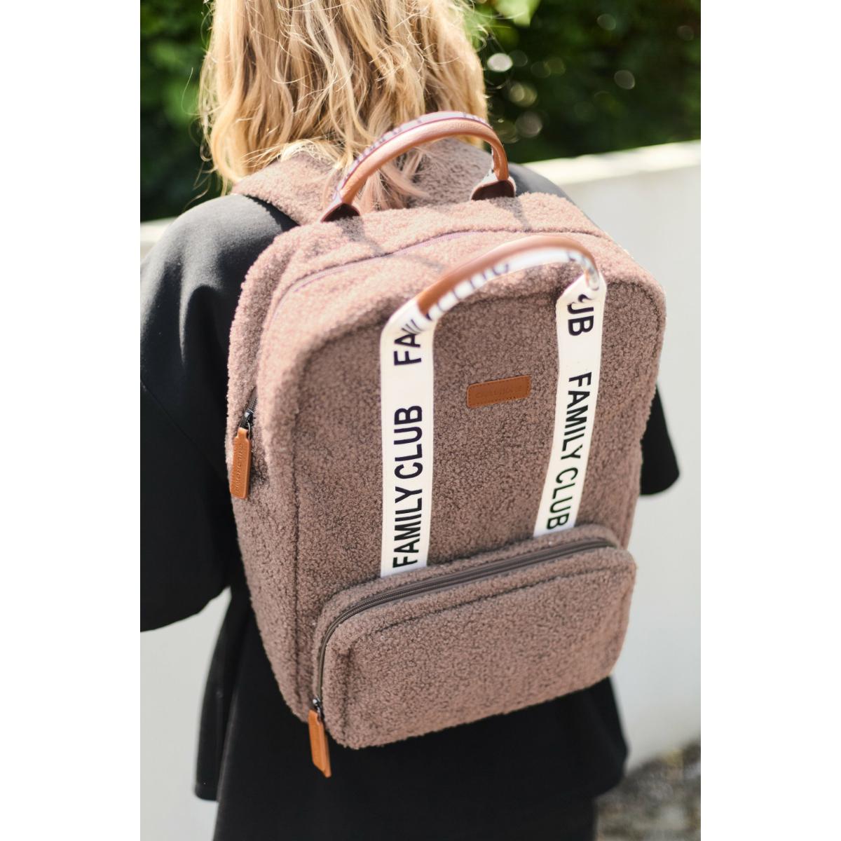 Mochila cambiador FAMILY CLUB SIGNATURE Childhome Teddy soft brown