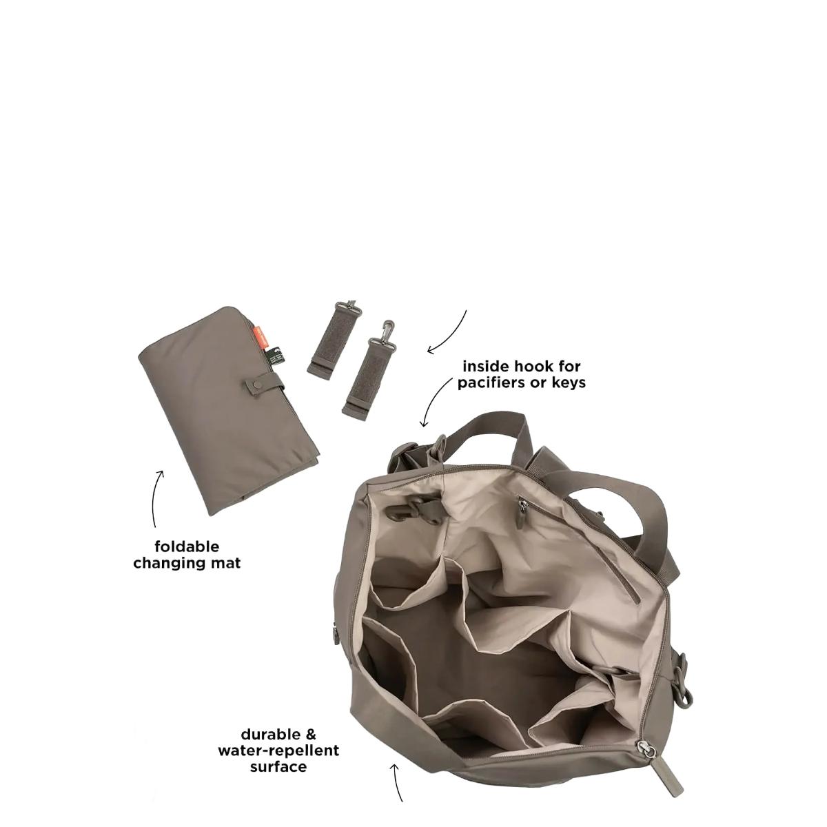 Mochila cambiador PU Done by Deer taupe