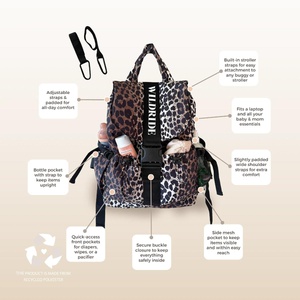 Mochila cambiador reciclada Wildride Savannah