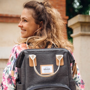 Mochila cambiador Wellington Béaba dark heather grey