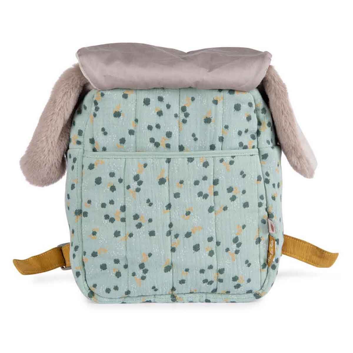 Mochila conejo TROIS PETITS LAPINS Moulin Roty sauge