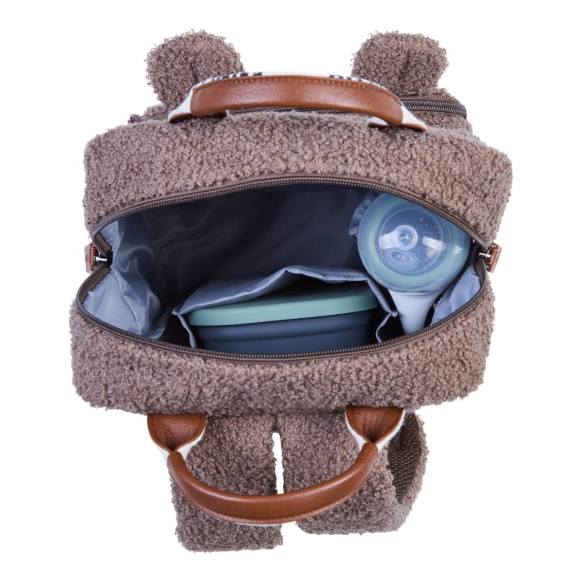 Mochila infantil MINI CLUB SIGNATURE Childhome Teddy soft brown