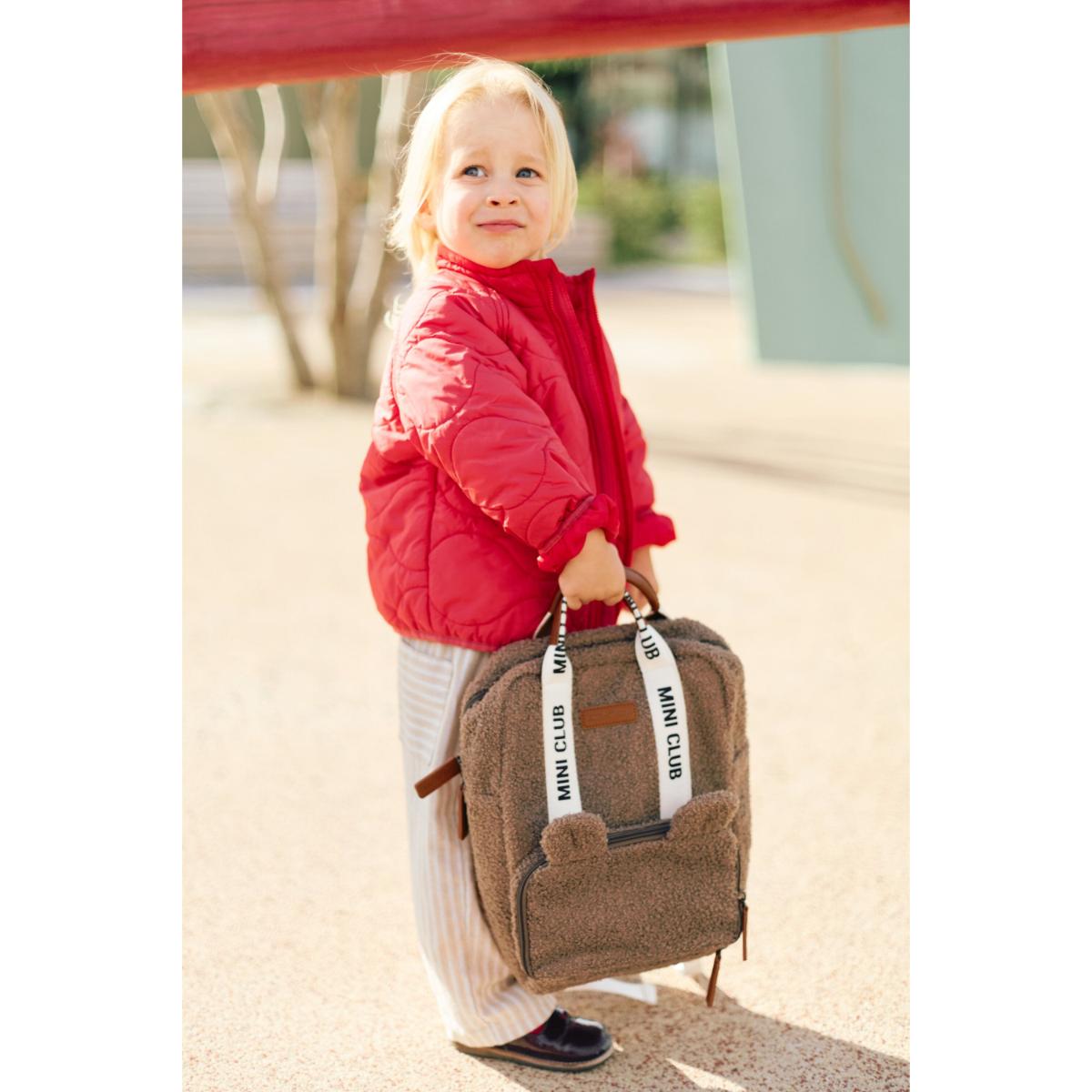 Mochila infantil MINI CLUB SIGNATURE Childhome Teddy soft brown