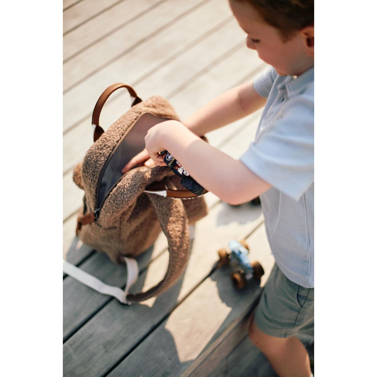 Mochila infantil MINI CLUB SIGNATURE Childhome Teddy soft brown