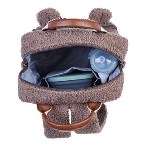 Mochila infantil MINI CLUB SIGNATURE Childhome Teddy soft brown