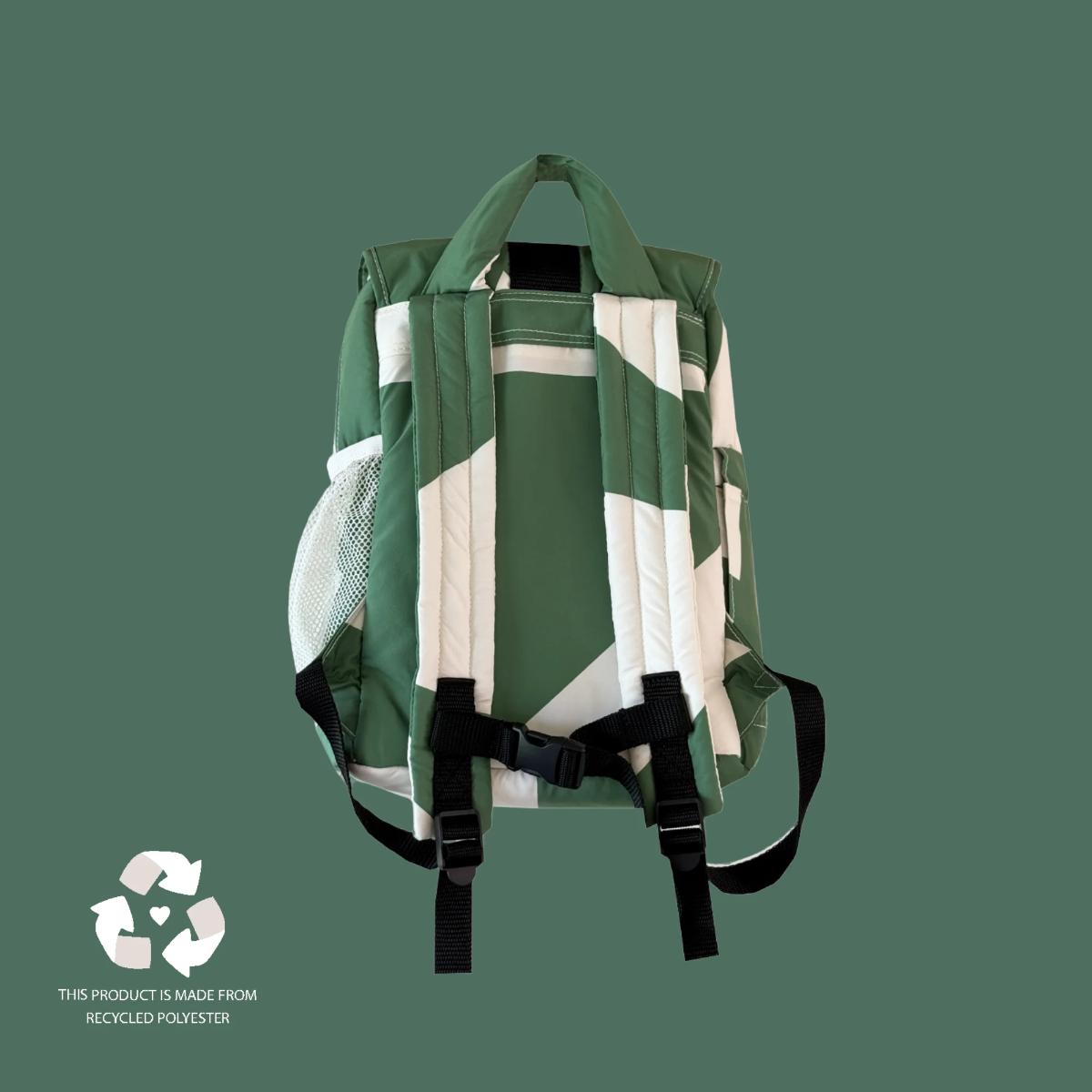 Mochila infantil reciclada Wildride green graphic