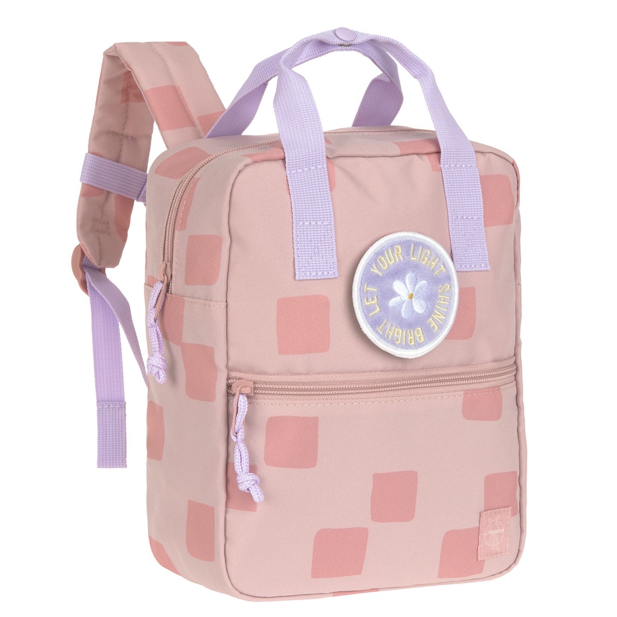 Mochila mini cuadrada PATTERN PARTY Laessig rosa