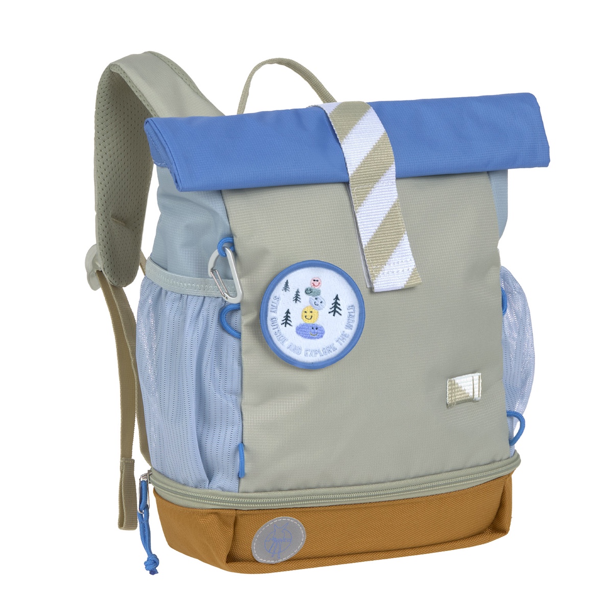 Mochila mini Rolltop SUNNY EXPLORER Laessig verde-azul