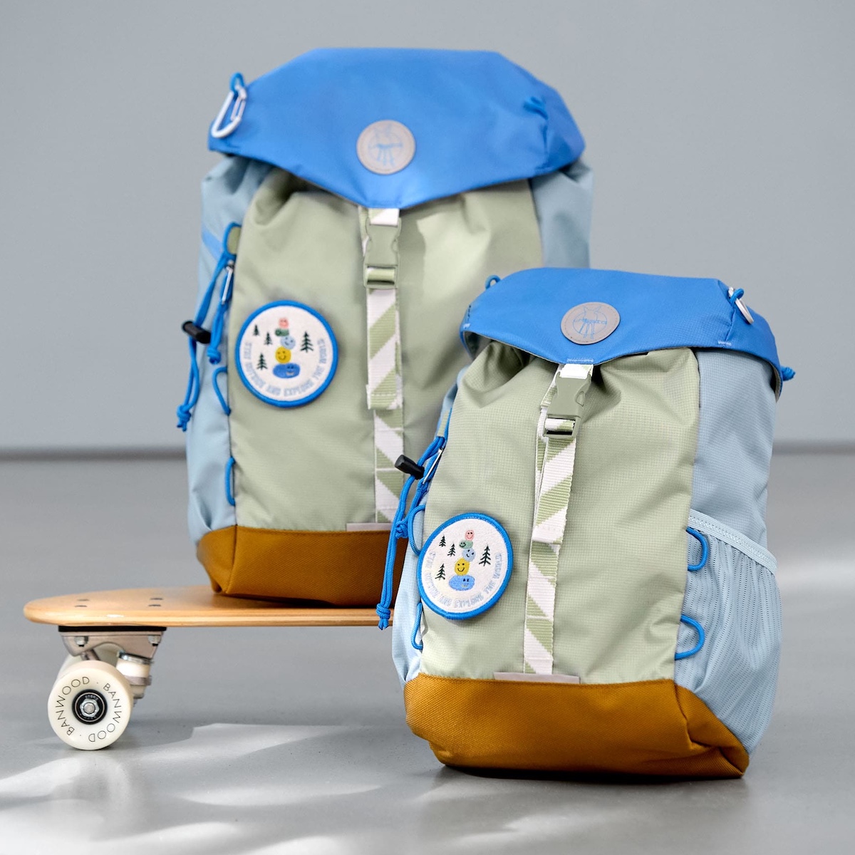 Mochila mini SUNNY EXPLORER Laessig verde-azul