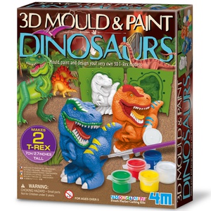 Moldear & Pintar 3D DINOSAURS 4M