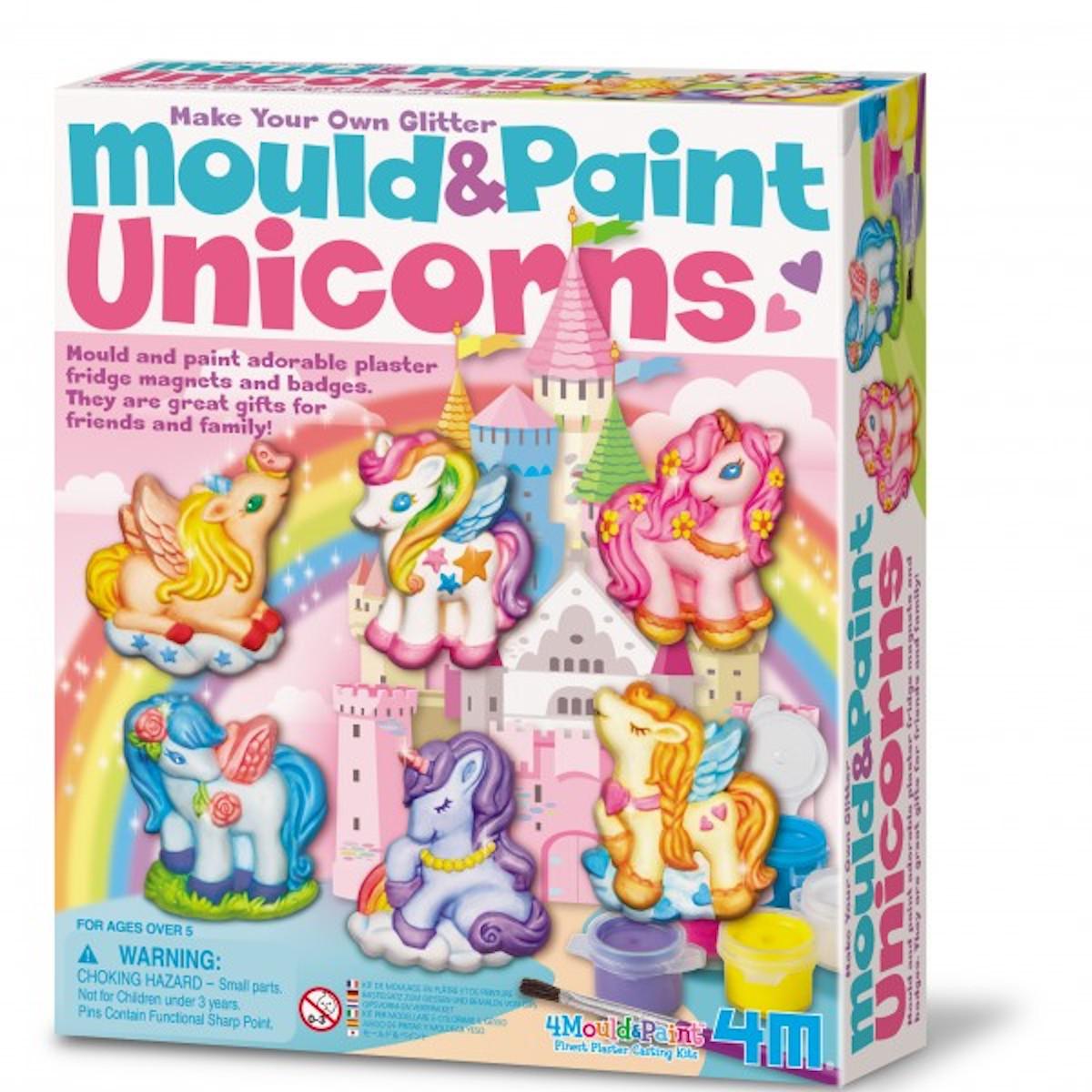 Moldear & Pintar con brillo UNICORNS 4M