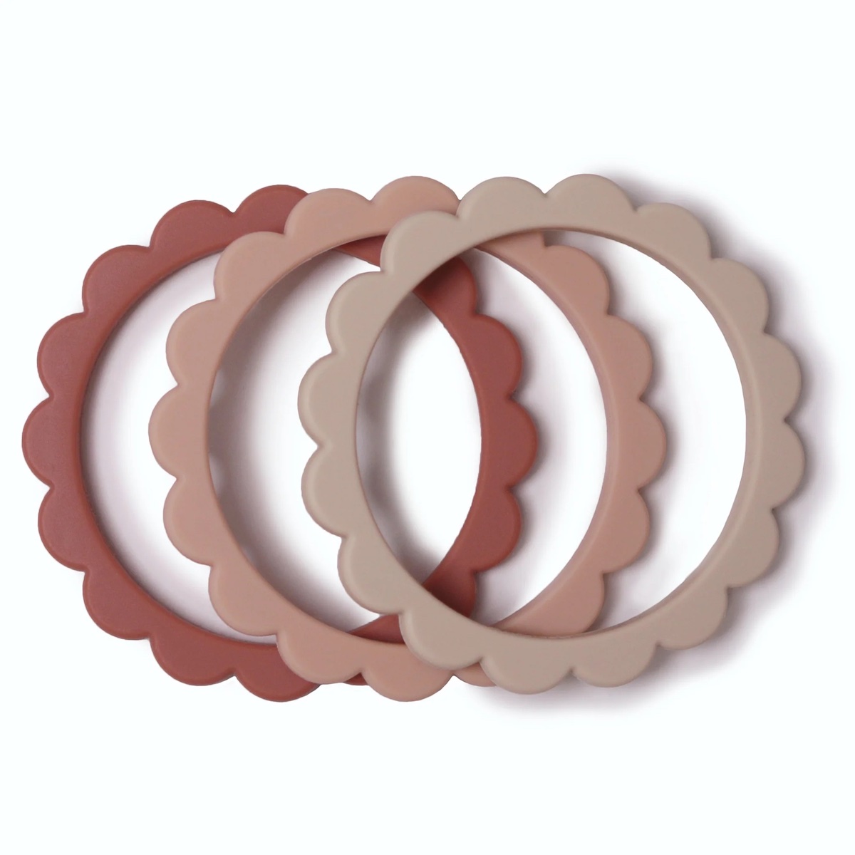 Mordedor pulsera 3uds FLOWER Mushie Rose-Blush-Shifting Sand