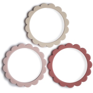 Mordedor pulsera 3uds FLOWER Mushie Rose-Blush-Shifting Sand