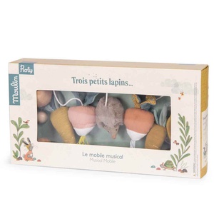 Móvil musical TROIS PETITS LAPINS Moulin Roty