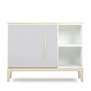 Mueble pequeño 1 puerta 2 huecos NADO Curve acabado fresno manhattan grey