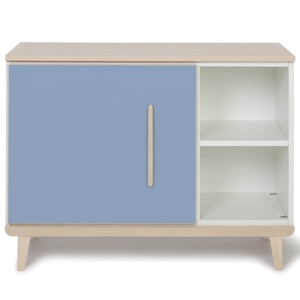 Mueble pequeño 1 puerta 2 huecos NADO Retro acabado fresno capri blue