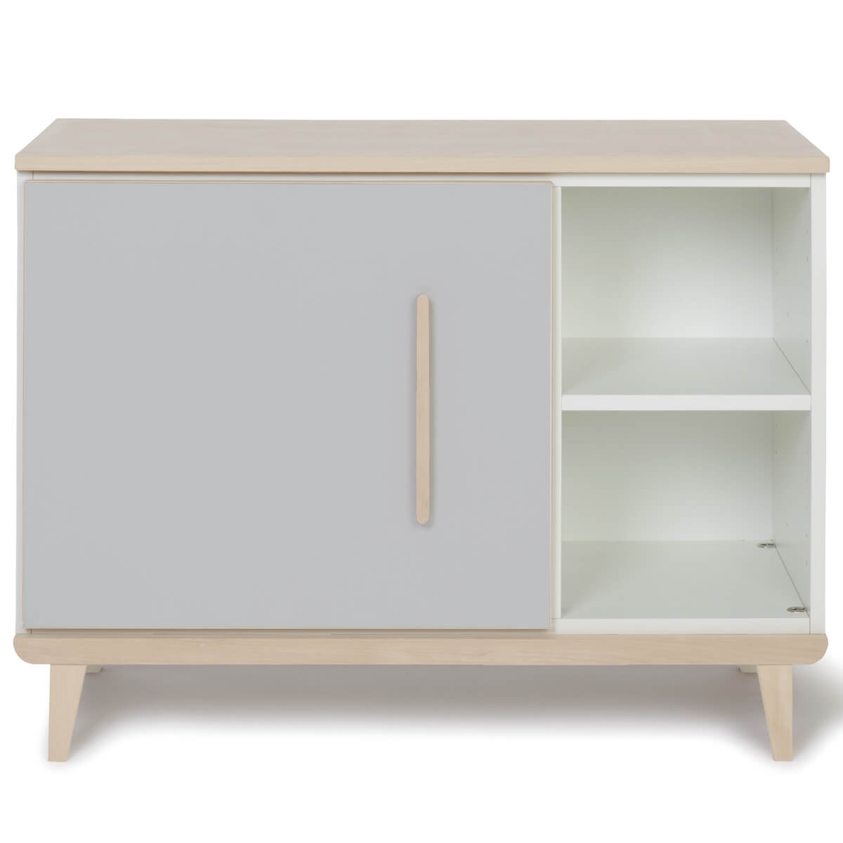 Mueble pequeño 1 puerta 2 huecos NADO Retro acabado fresno manhattan grey