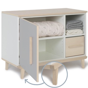 Mueble pequeño 1 puerta 2 huecos NADO Retro acabado fresno manhattan grey