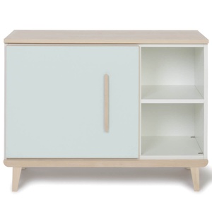 Mueble pequeño 1 puerta 2 huecos NADO Retro acabado fresno mint
