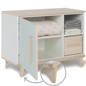 Mueble pequeño 1 puerta 2 huecos NADO Retro acabado fresno mint